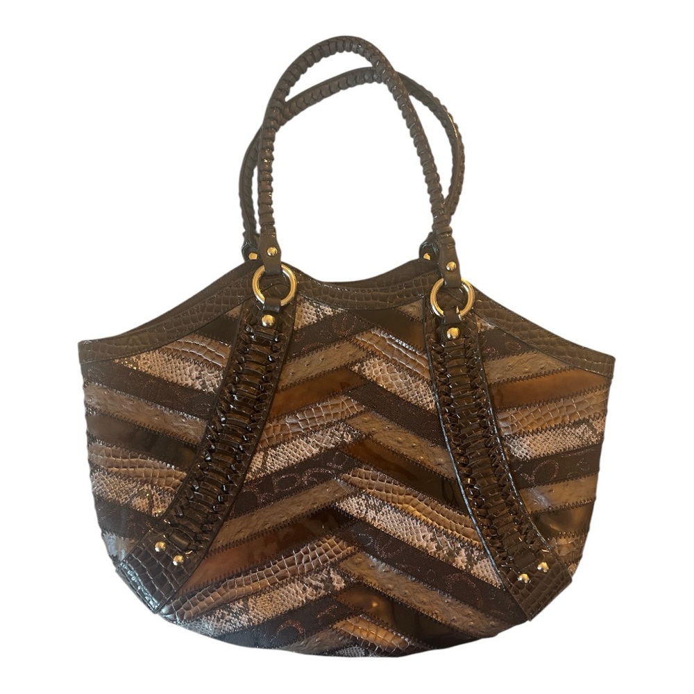bebe Y2K Patchwork Shoulder Bag